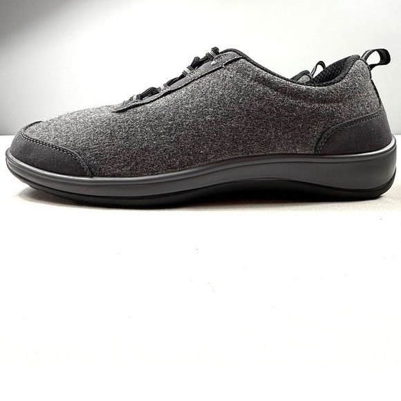 Orthofeet 711 Womens 12 B Charcoal Grey Wool Like Walking Sneakers Comfort Shoes - Picture 3 of 7